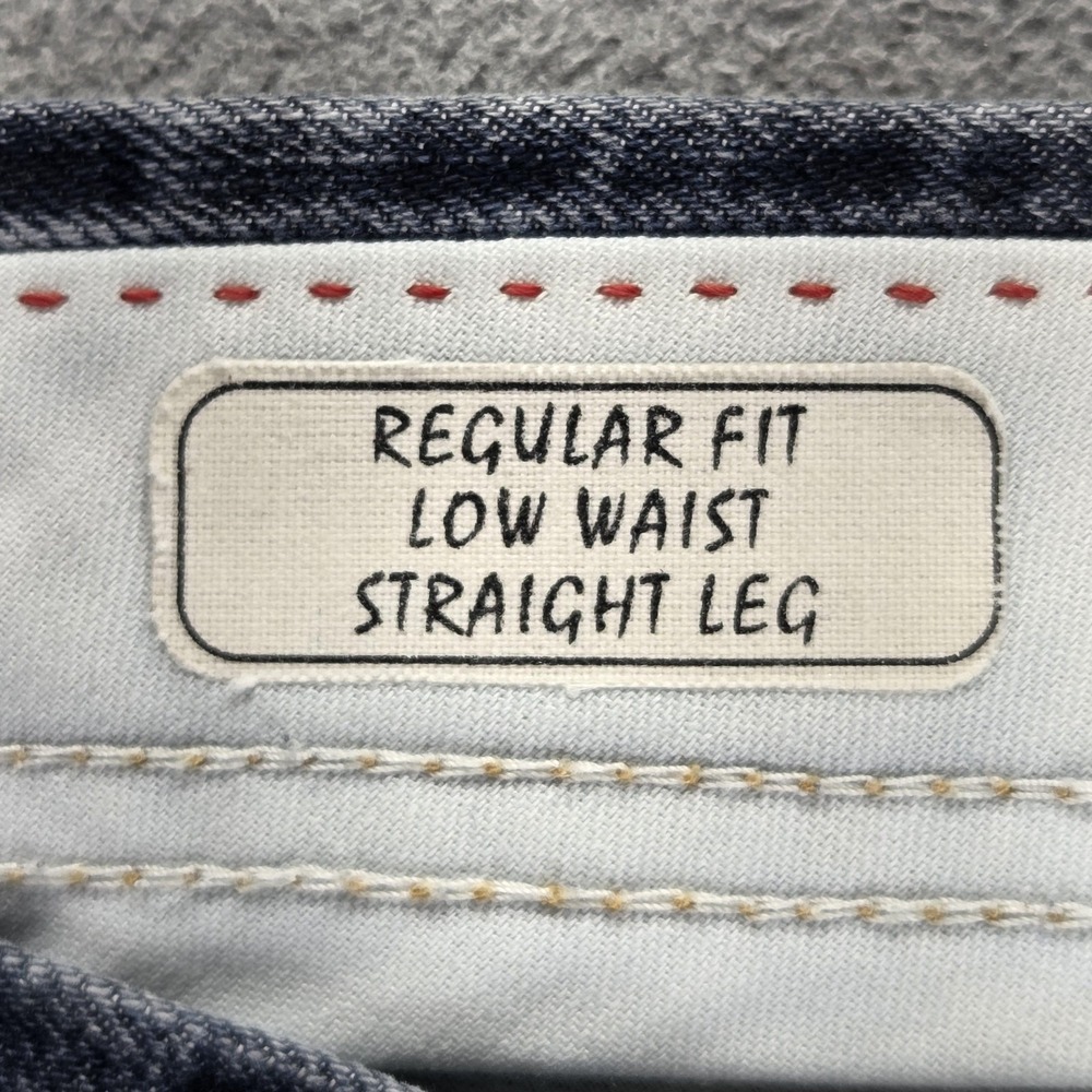 Selvedge Jeans Mens 33x34 Blue Pepe Crunch DLX Button Fly Regular Straight - Picture 8 of 16